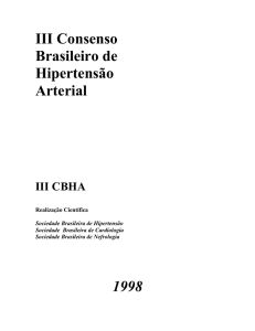 III Consenso Brasileiro de Hipertensão Arterial 1998