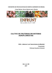 cultivo de fruteiras em sistemas agroflorestais