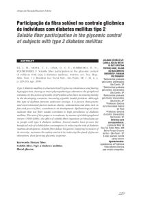 Participação da fibra solúvel no controle glicêmico de indivíduos