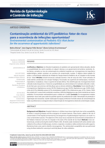 Contaminação ambiental da UTI pediátrica: fator de risco para a