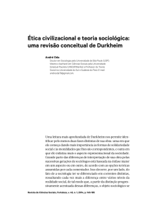 Ética civilizacional e teoria sociológica: uma revisão conceitual de