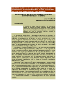Usos do artigo neutro LO em espanhol: um estudo contrastivo