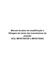 Manual da placa de amplificação e filtragem de sinais dos