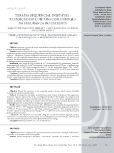 Artigo Original TERAPIA SEQUENCIAL INJETÁVEL: TRANSIÇÃO