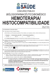 Biólogo-Farmacêutico-Biomédico - Hemoterapia