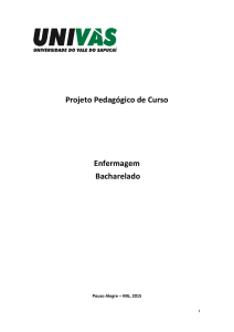 Projeto Pedagógico de Curso Enfermagem Bacharelado