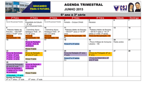 AGENDA TRIMESTRAL JUNHO 2015