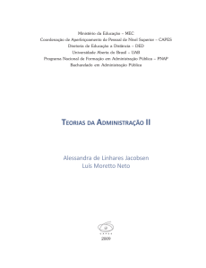 Teorias da Administração II File - Assessoria de Educação a Distância