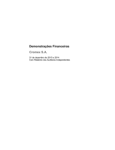 Demonstrações Financeiras Cromex S.A.