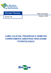 COMO COLETAR, PRESERVAR E REMETER - Infoteca-e