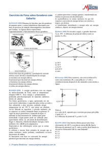 Exercícios de Física sobre Geradores com Gabarito