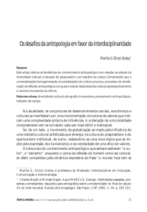 antropologia e interdisciplinaridade