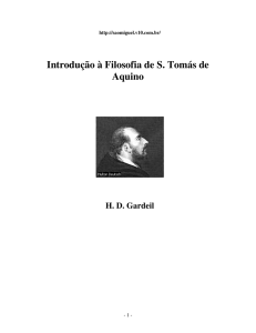 Introdução a Suma Teológica de São Tomás de Aquino