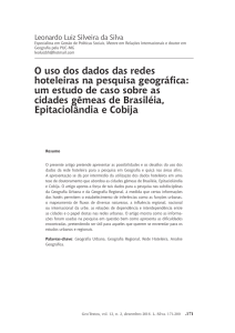 O uso dos dados das redes hoteleiras na pesquisa geográfica: um