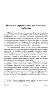 História e Espírito Santo nos Actos dos Apóstolos