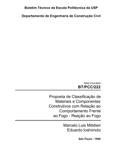 BT/PCC/222 - Departamento de Engenharia de Construção Civil