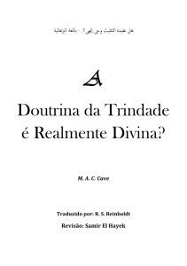 Doutrina da Trindade é Realmente Divina?