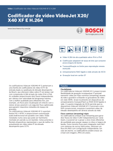 Codificador de vídeo VideoJet X20/X40 XF E H.264