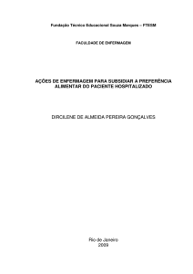 ações de enfermagem para subsidiar a preferência