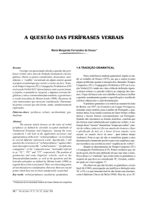 a questão das perífrases verbais - Revista de Letras