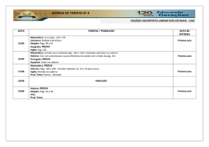 AGENDA DE TAREFAS 6º A