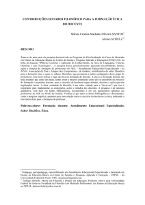 GT10 Contribuicoes do Saber Filosofico para a Formacao etica do