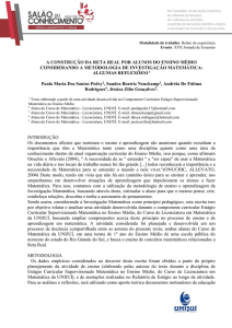 a construção da reta real por alunos do ensino médio considerando