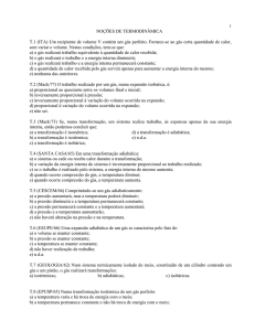 NOÇÕES DE TERMODINÂMICA T.1 (ITA) Um recipiente de volume