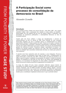 A Participação Social como processo de consolidação da