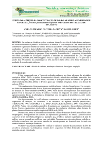 EFEITO DO AUMENTO DA CONCENTRAÇÃO DE CO2 DO AR