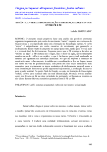 idiomatização e diferenças argumentais entre pb e pe