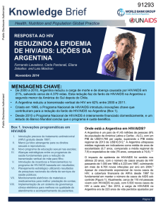 resposta ao hiv reduzindo a epidemia de hiv/aids: lições da argentina