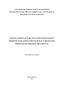 sistema modular para tratamento de esgoto doméstico em