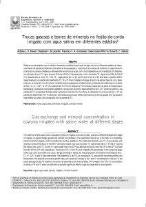 Trocas gasosas e teores de minerais no feijão-de