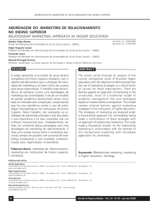 abordagem do marketing de relacionamento no ensino - IC