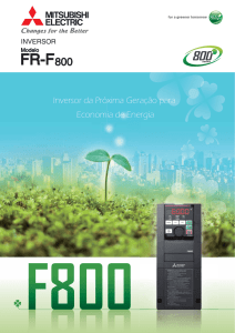 Inversor F800 - mitsubishi electric brasil