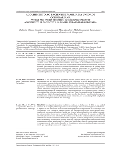 acolhimento ao paciente e familia na unidade coronariana