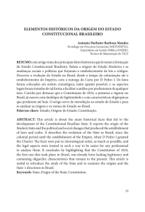 elementos históricos da origem do estado constitucional brasileiro