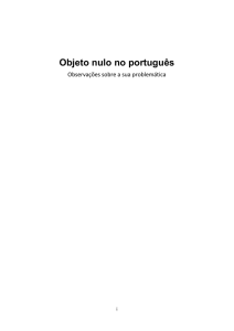 Objeto nulo no português - DUO