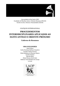 Procedimentos Interdisciplinares Aplicados ao Egito Antigo e