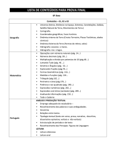 LISTA DE CONTEÚDOS PARA PROVA FINAL