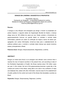 Dengue em Londrina: Diagnóstico e propostas