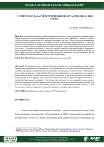 O AUMENTO DAS TAXAS DE DESEMPREGO DURANTE A CRISE