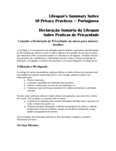 Lifespan`s Summary Notice Of Privacy Practices Portuguese