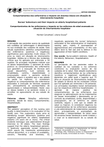 Comportamentos dos enfermeiros e impacto em doentes idosos em