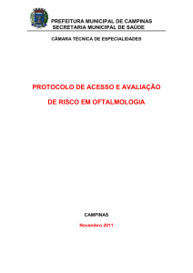 Protocolo de acesso e avaliação de risco em Oftalmologia