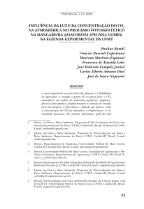 23 INFLUÊNCIA DA LUZ e DA CONCeNTRAçãO DO CO2 NA