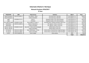 Manuais adotados 16-17 - Externato Infante D. Henrique