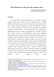 União Monetária no Mercosul: uma avaliação crítica