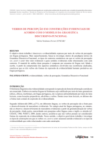 verbos de percepção em construções evidenciais de acordo com o